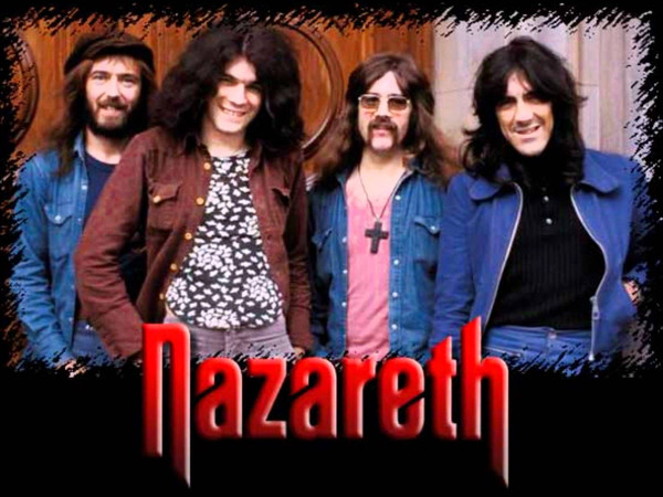 Nazareth составе образца 1970-х годов: Дэн Маккаферти (вокал), Мэнни Чарлтон (гитара), Пит Эгнью (бас) и Дэрел Свит (барабаны)