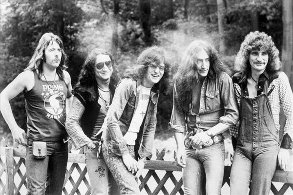 Uriah Heep в классическом составе образца 1974 года: Мик Бокс, Дэвид Байрон, Кен Хенсли, Гэри Тэйн и Ли Керслейк