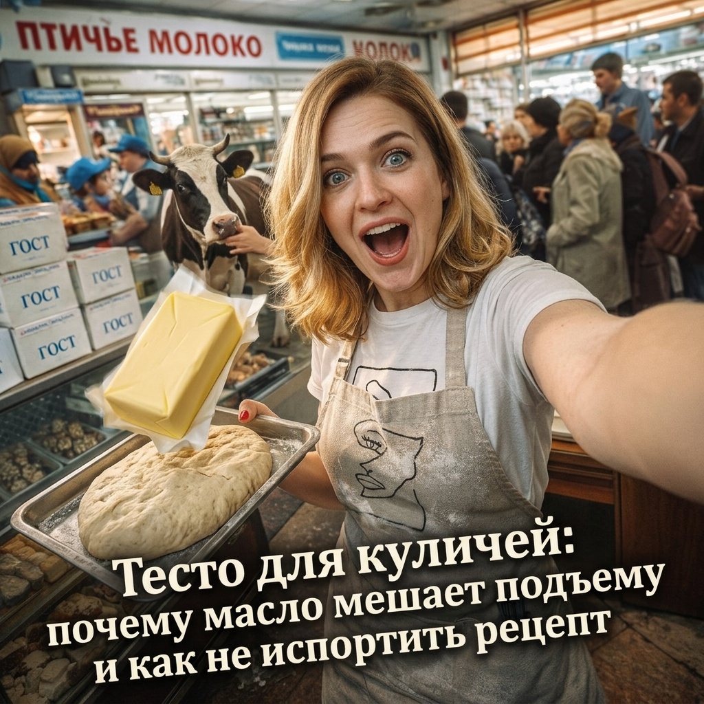    Как правильно добавлять масло в тесто для куличей, чтобы оно хорошо поднялось admin