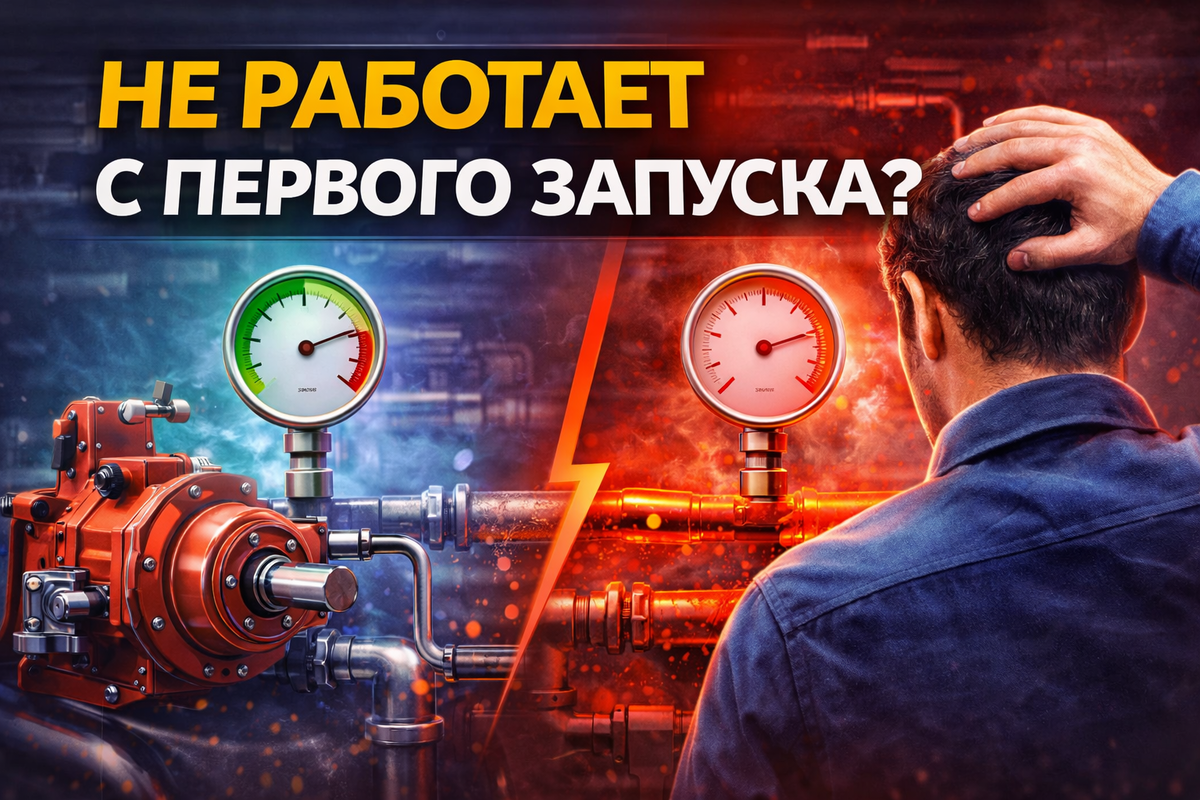Почему новая гидросистема не работает с первого запуска и как быстро найти причину? В статье разобраны реальные ошибки монтажа, запуска и настройки гидравлики: от воздуха в системе и неправильного вращения насоса до проблем с клапанами и всасывающей линией. Представлен пошаговый чек-лист диагностики, который поможет за короткое время выявить неисправность, восстановить давление и избежать дорогостоящих простоев. Практическое руководство для специалистов по промышленной гидравлике, пусконаладке и обслуживанию оборудования.