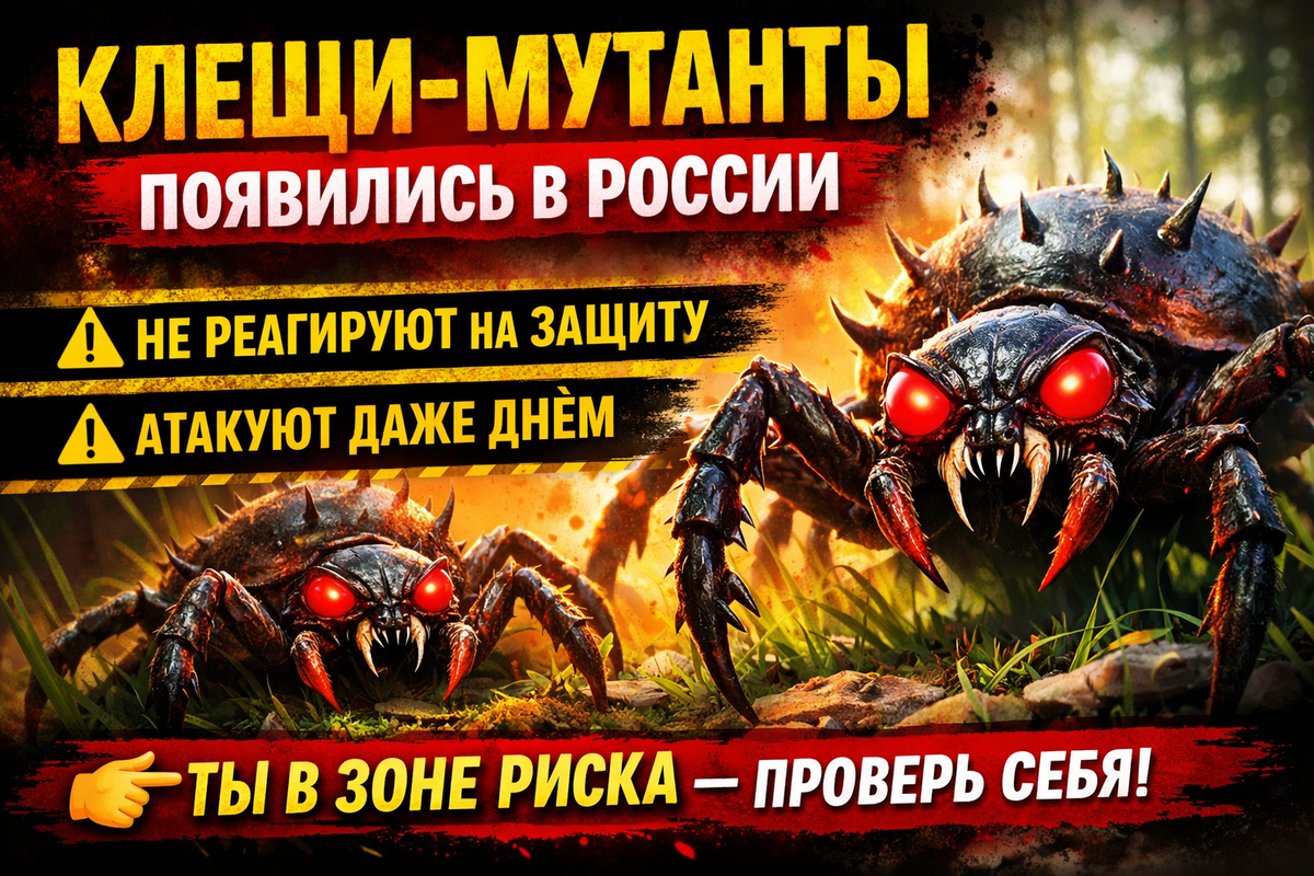 Смертельно опасные клещи-мутанты атакуют Россиян. Как защититься?