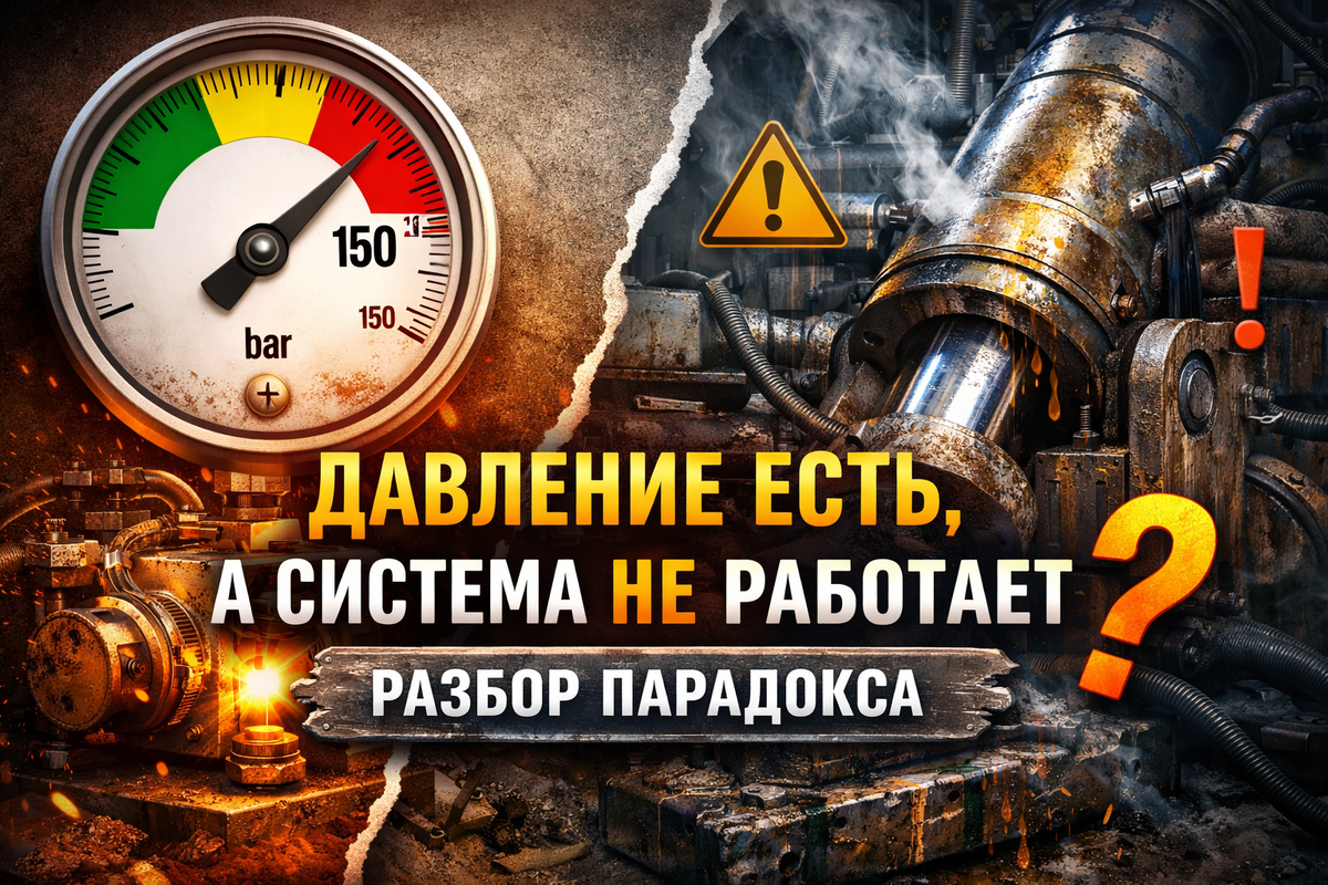 Почему в гидравлической системе есть давление, но она не работает? Разбираем основные причины: отсутствие расхода, засоры, неисправные клапаны, утечки и ошибки настройки. Подробный разбор парадокса гидравлики простым языком, практические советы по диагностике и поиску неисправностей. Узнайте, как определить проблему, когда давление есть, а система не создаёт усилие, и избежать простоев оборудования.