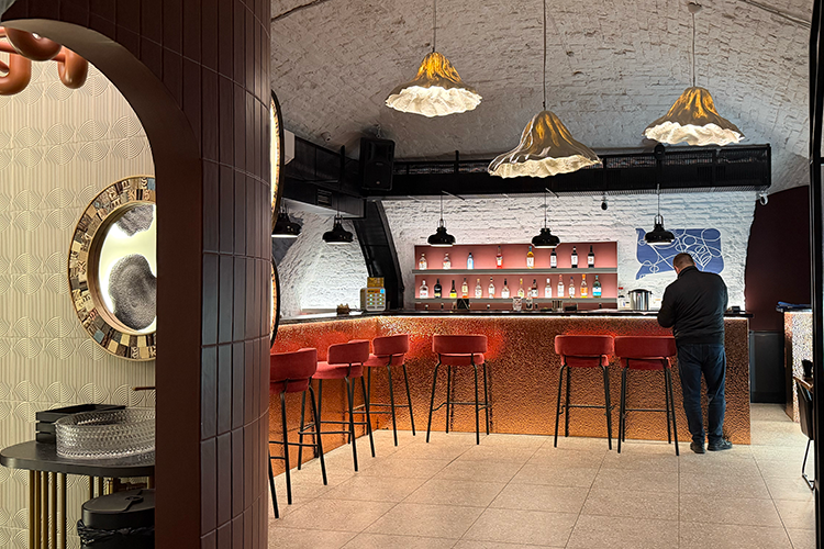    Становится темно, тепло и громко — как и должно быть в баре, где едят руками