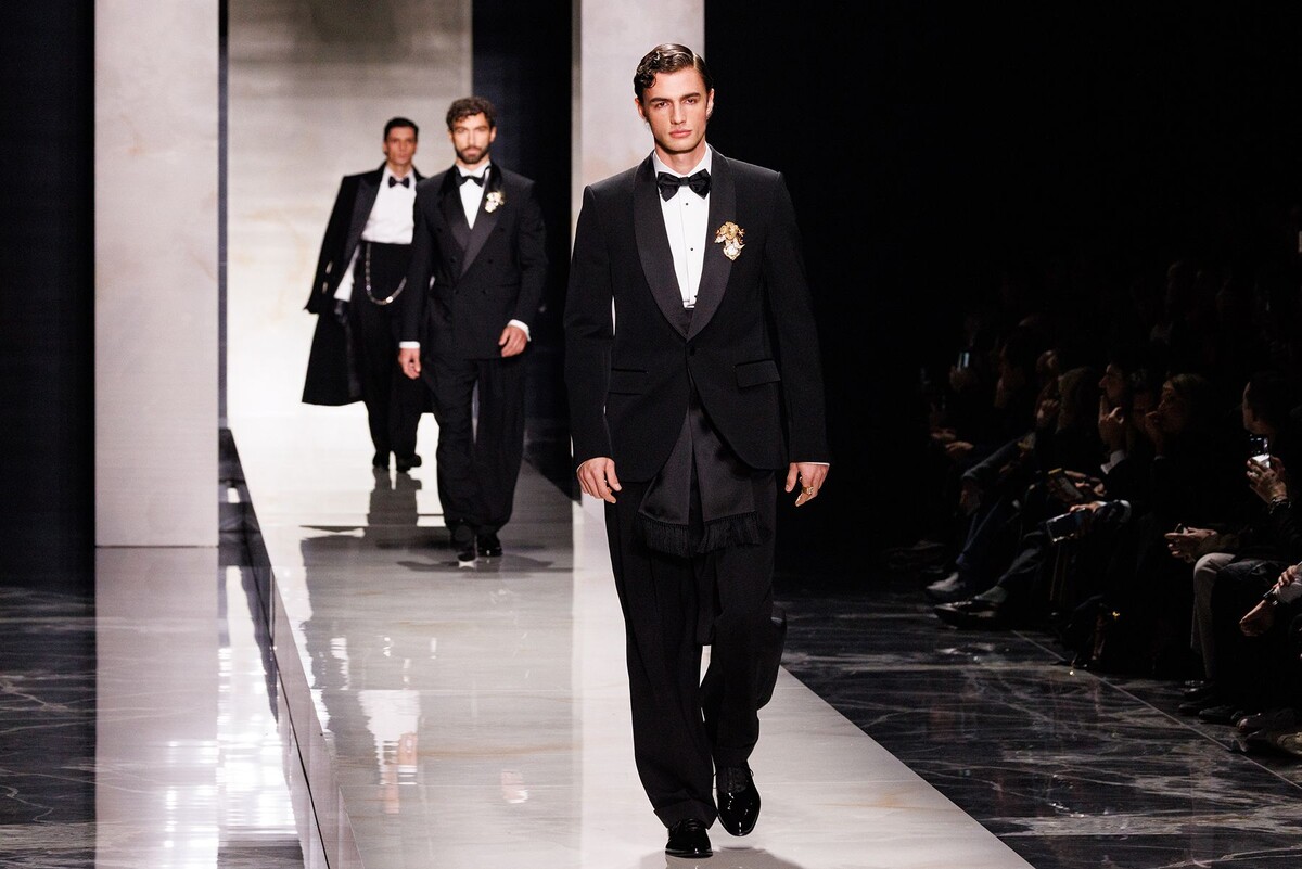  Показ коллекции Dolce & Gabbana сезона осень-зима – 2026/2027 на Неделе мужской моды в Милане. © Zuma, TASS