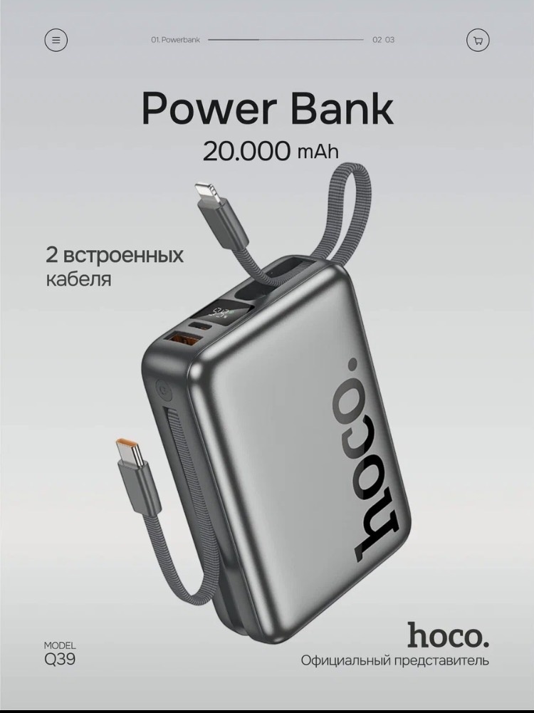 Пауэрбанк Hoco Q39 20000 mAh