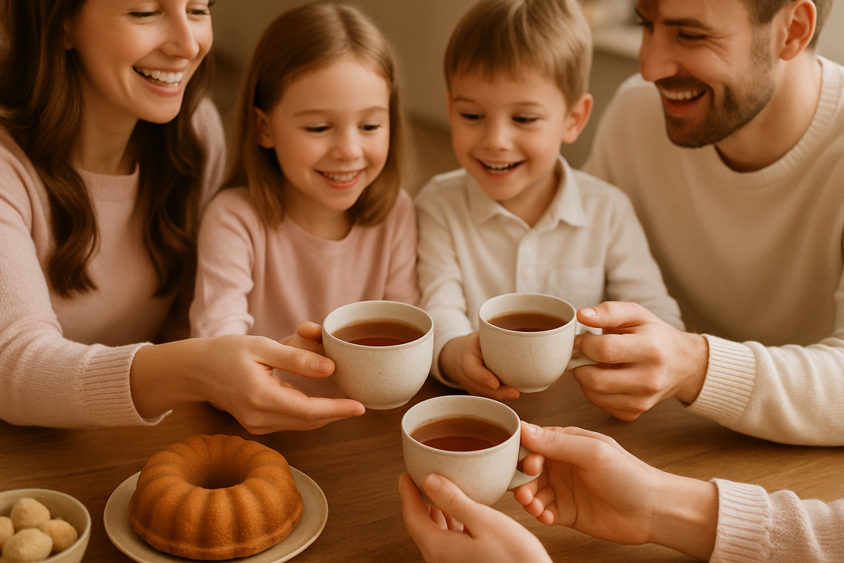 Идеальный субботний день для двойки с мужем и детьми — уютный завтрак вместе
