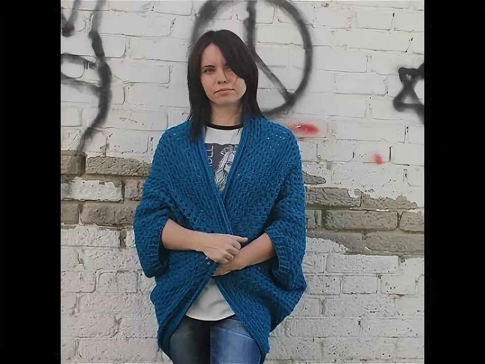 Кардиган-кокон крючком. 