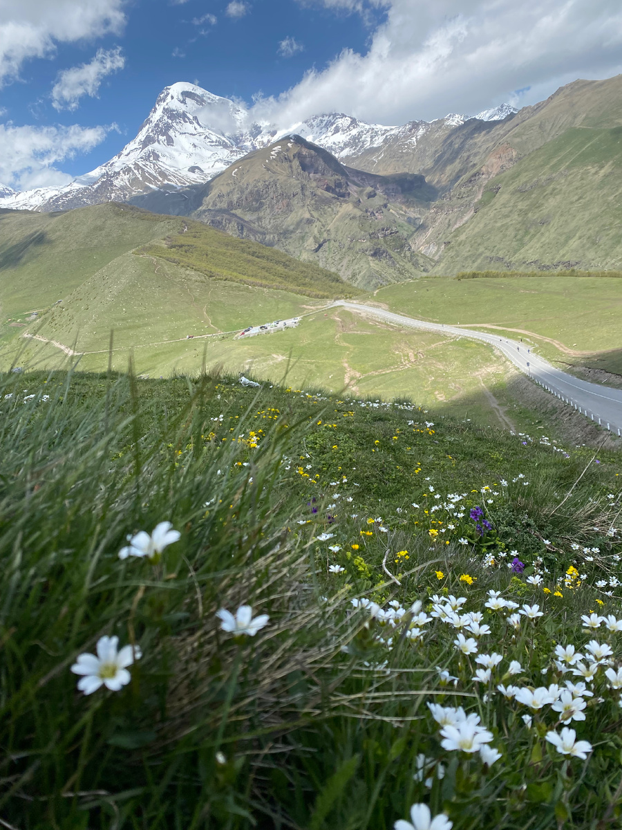 Вид на Казбеги. Грузия. Фото автора. 