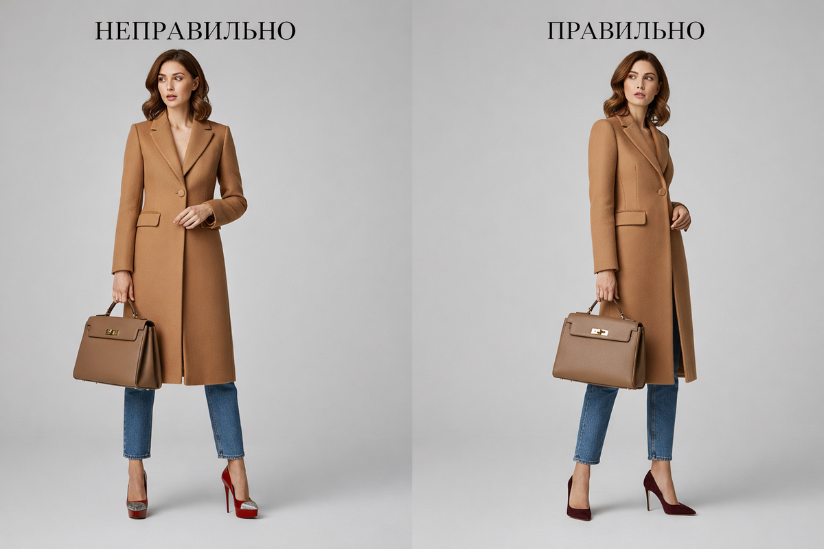 Сравнение: блестящие платформы со шпилькой выглядят дешево, а лаконичные туфли на аккуратном каблуке — современно