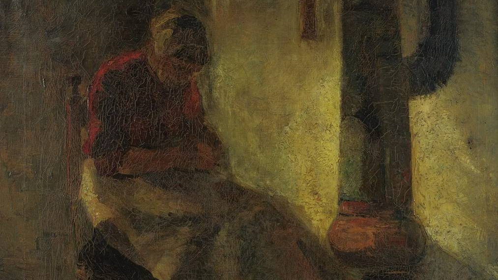     Герман Юстус Крейдер. У печки. 1920