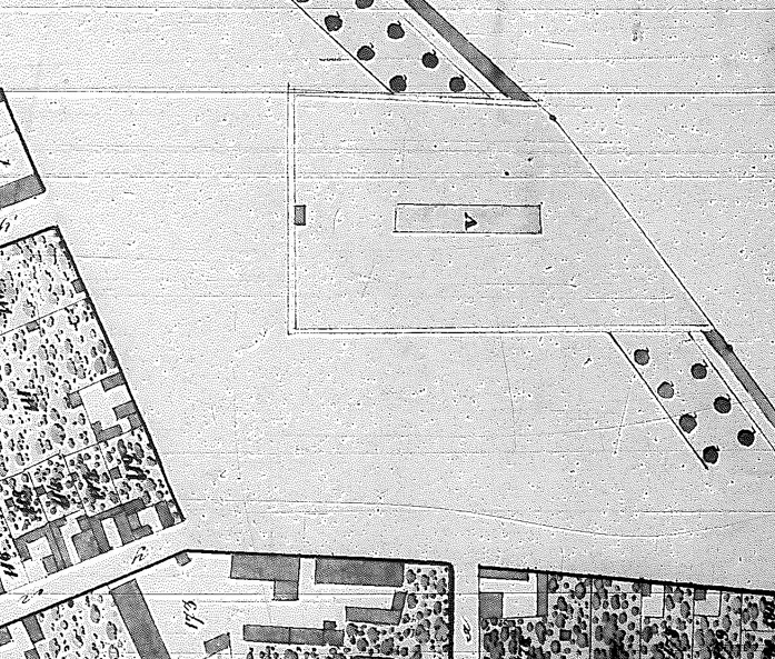 Карта 1870 года, здание отмечено V  (Ф.54 оп.182 д.873)