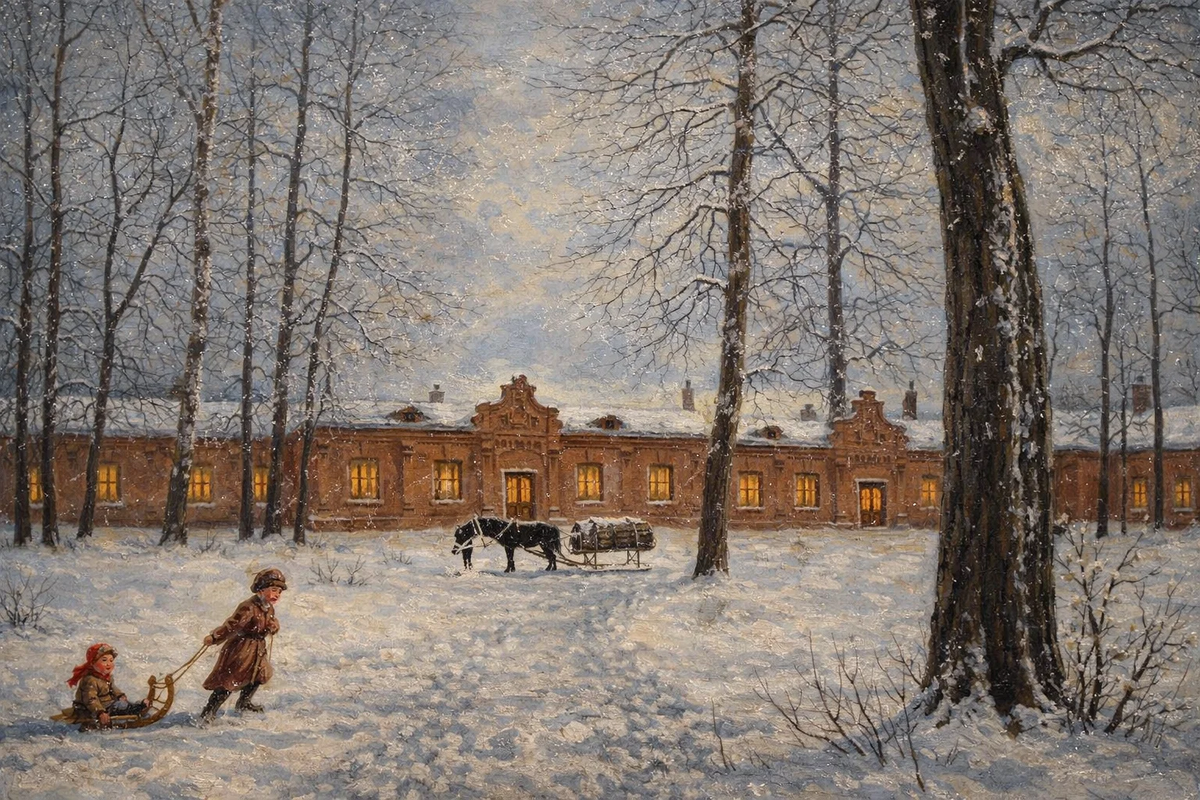 Винные склады (магазины и амбары). Картинка сгенерированна искусственным интеллектом.