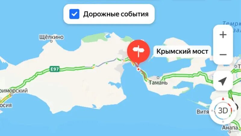 Крымский мост сейчас: ситуация 21 марта на 12 часов
