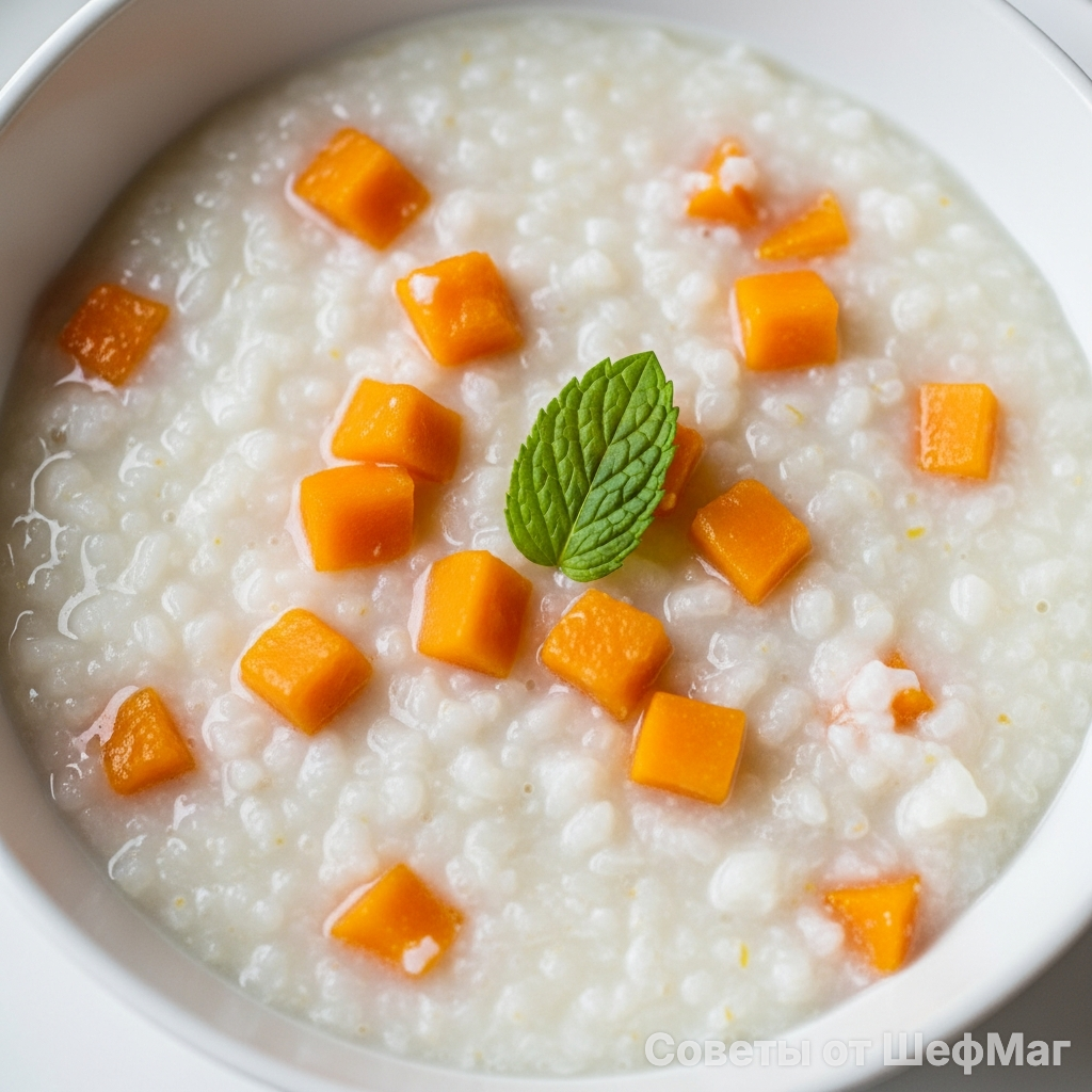 Золотистая каша с карамелизированной тыквой - идеальное начало дня.