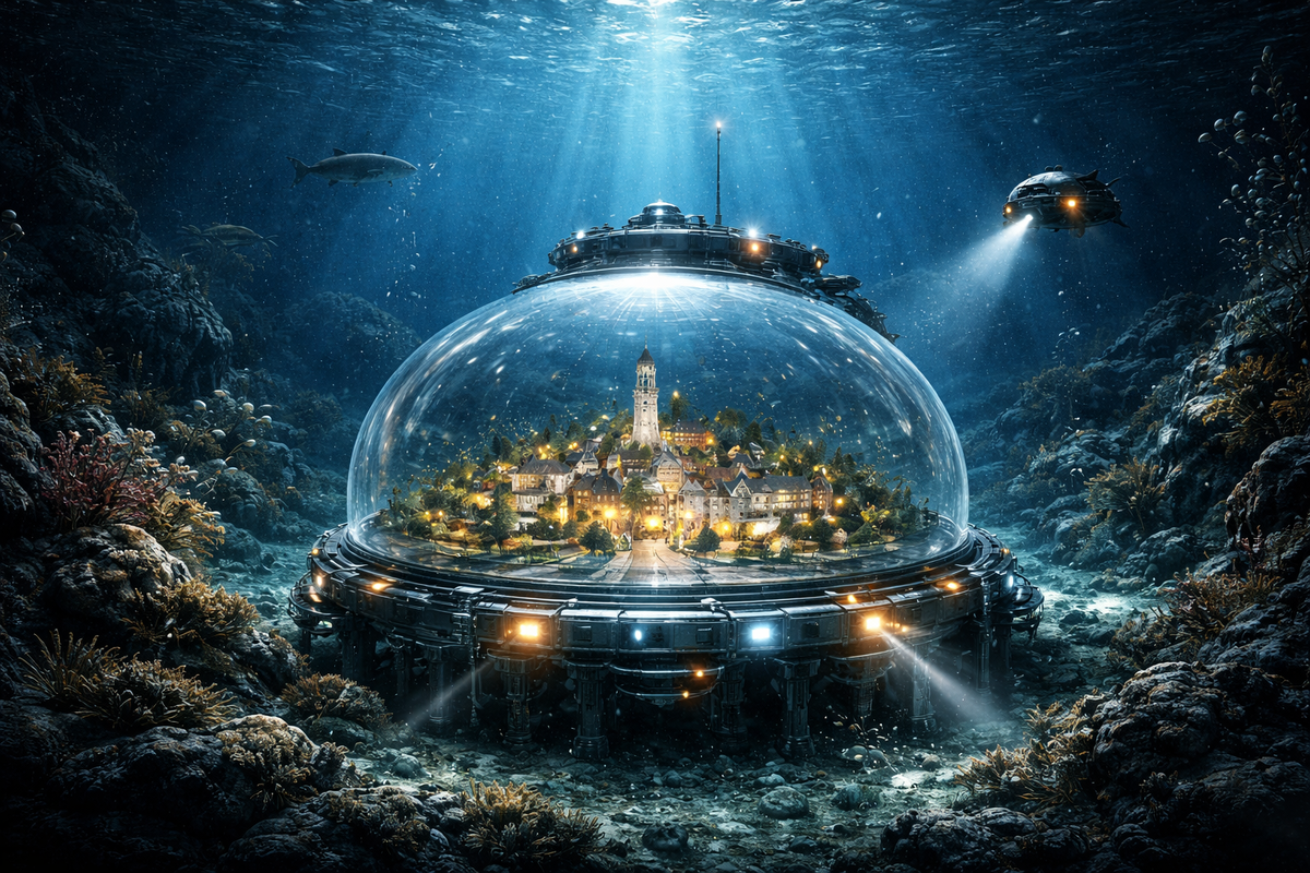 Небольшая ИИшная фантазия на город из книги. Вот такая она, системная гармония и человеческая зависимость. Быстро ИИ вошел в нашу жизнь 😅