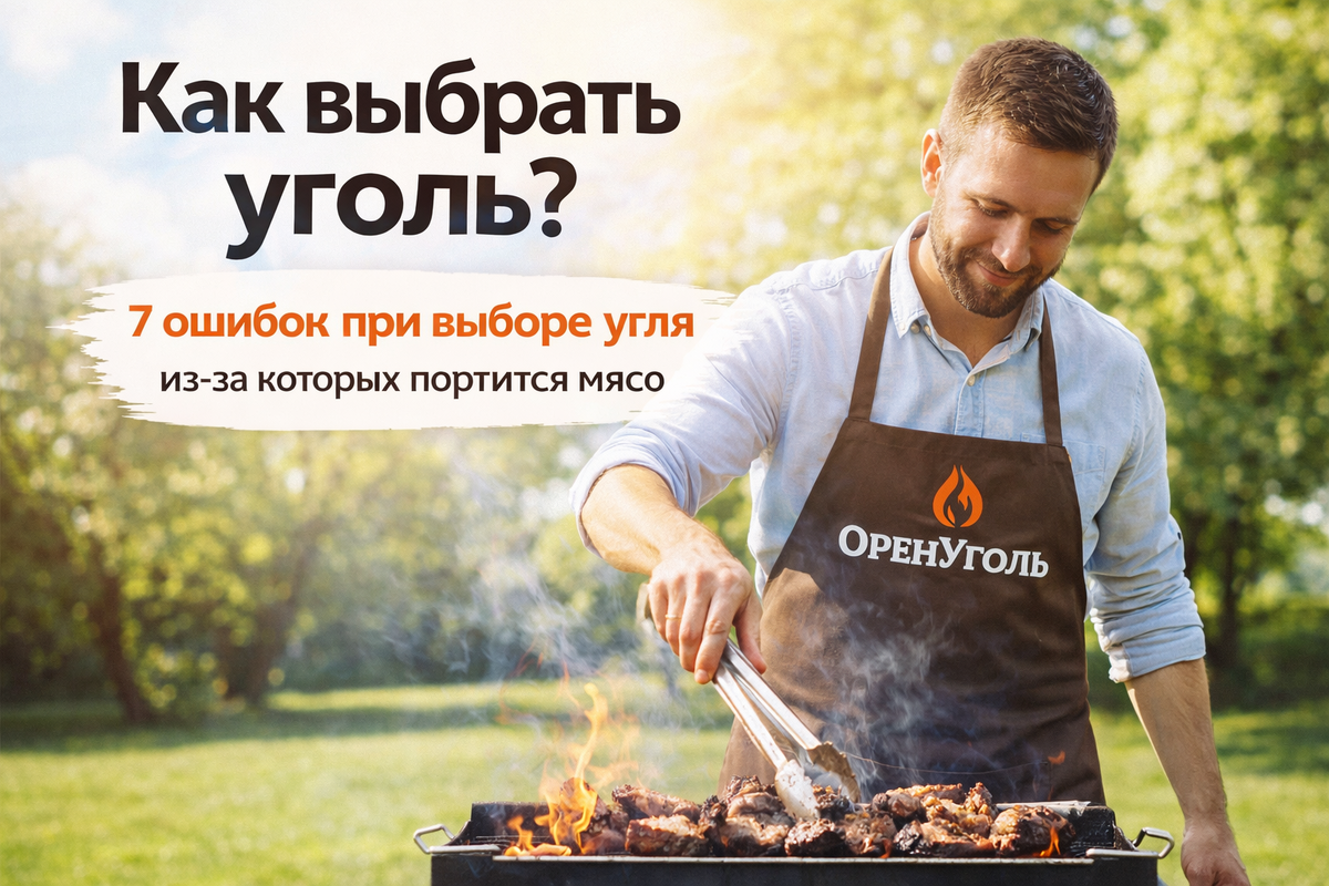 ОРЕНУГОЛЬ - Поставщик крупного березового угля двойного просева в рестораны и торговые сети в Оренбурге, Самаре и Уфе