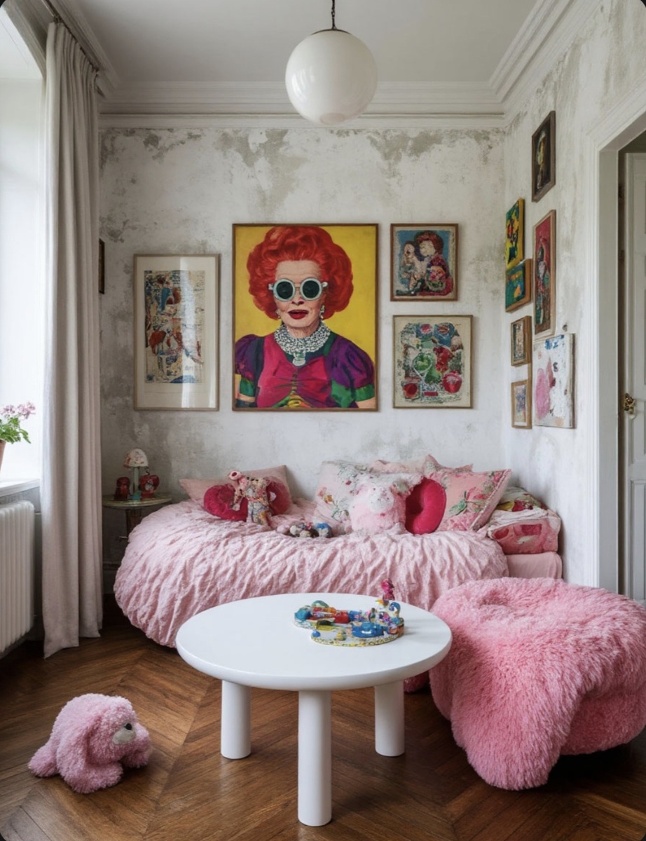 Интерьер детской для очень дерзкой девочки:)