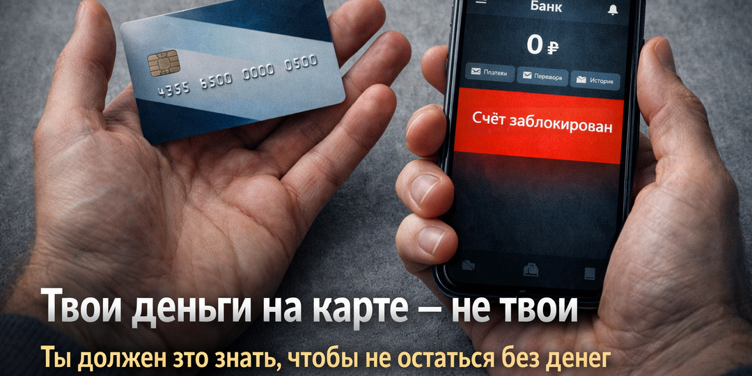 Твои деньги на карте — не твои. Как банки, приставы и алгоритмы могут оставить тебя без копейки за 5 минут