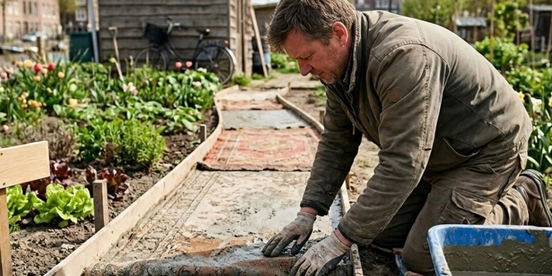 Гибкая броня для двора: как превратить ненужный ковер в надежный фундамент для дорожек