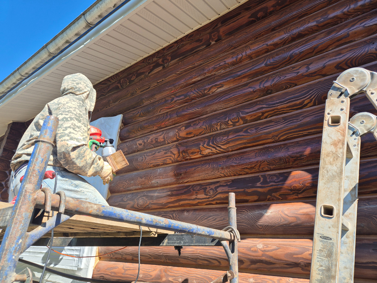 Обновление стены дома без перешлифовки