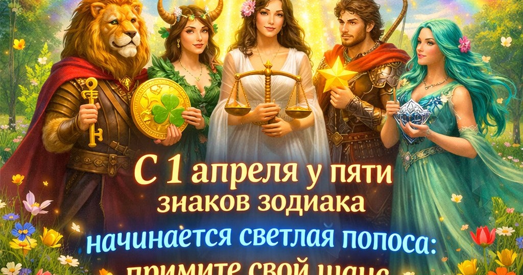 С 1 апреля у пяти знаков зодиака начинается светлая полоса: примите свой шанс