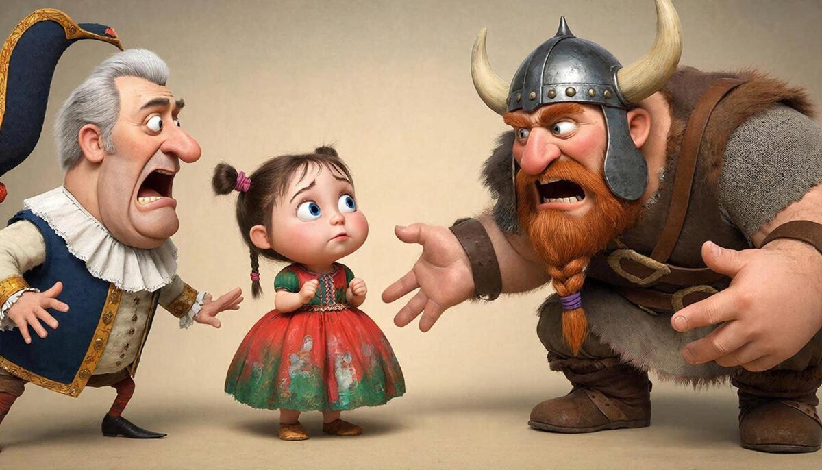 — Это "Оно"!!! - яростно кричит немец.
— Это "Она"!!! - замечает фрацуз.
— Может спросим у англичан? - говорит напуганная девочка.