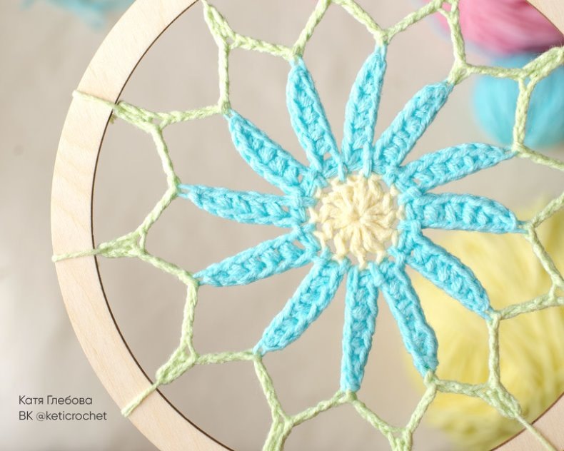 цветочная мандала крючком
