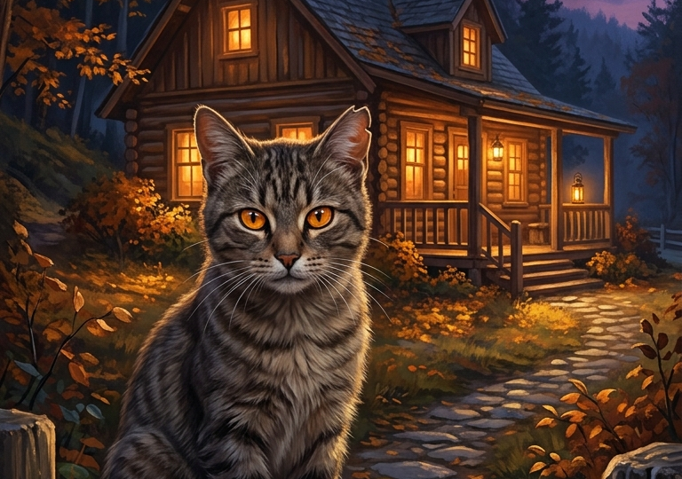 Посланник из прошлого: почему кот пришел к моему порогу с таинственным медальоном на шее (рассказ)