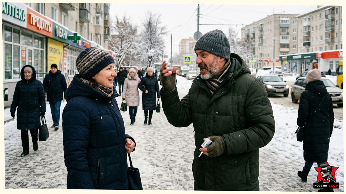 Встеча знакомых на улице