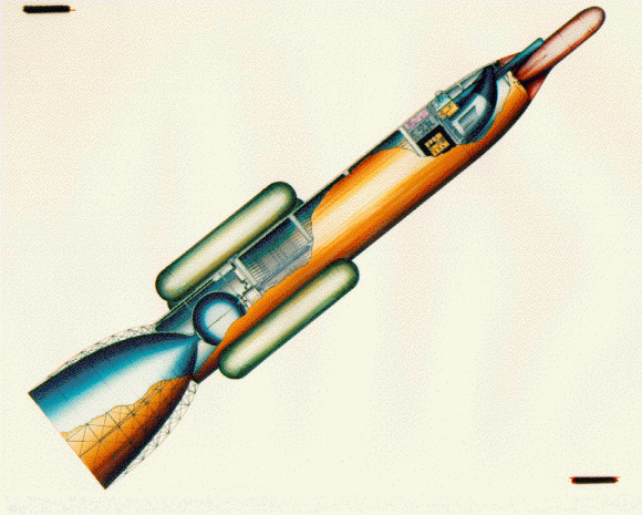 Проект космического корабля компании Martin схожий по конструкции с космическим аппаратом "Гелиос".