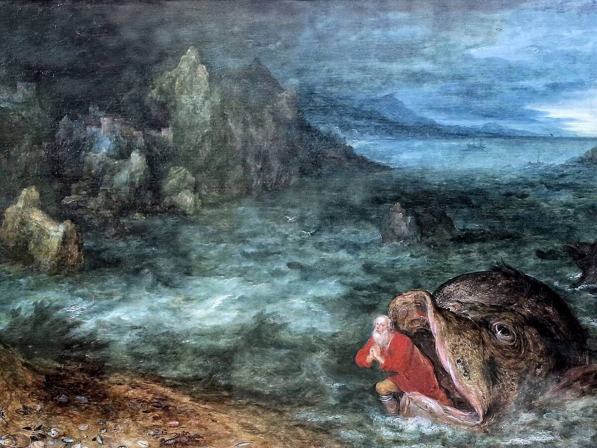     Ян Брейгель Старший. Иона выходит из пасти кита