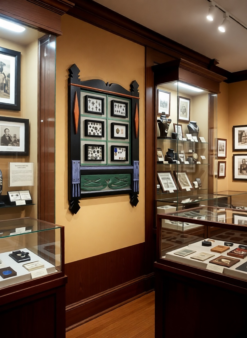 Фото: Старинные артефакты кладоискателя в музее на декоративном стенде «Геометрия времени» руки мастера  Михайленко Дмитрия.