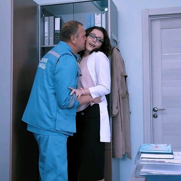 На съемках сериала "Скорая помощь"