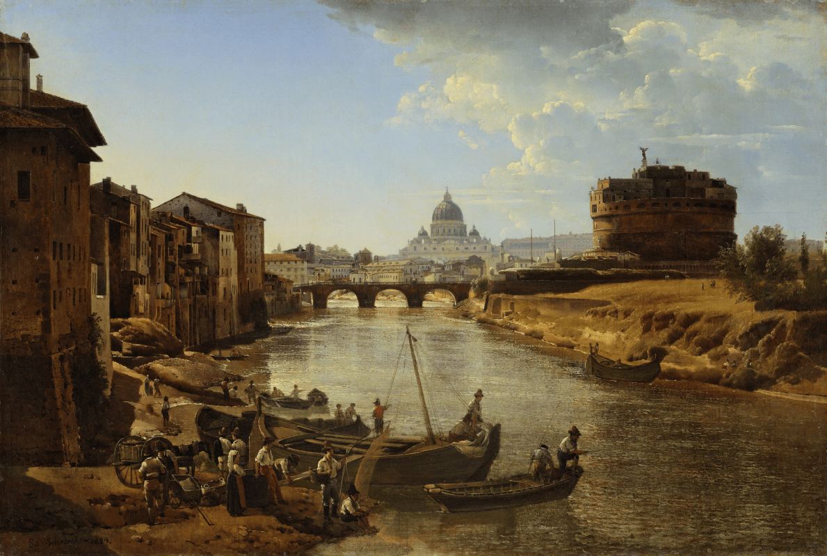 Сильвестр Щедрин. Новый Рим. Замок Святого Ангела. 1824