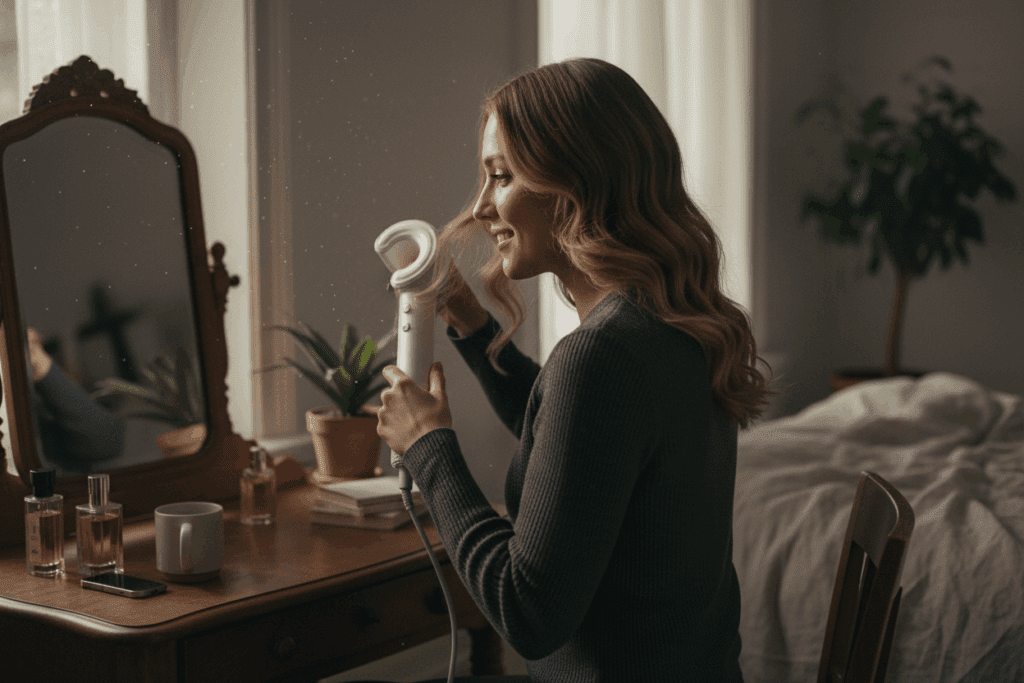    Выпрямление феном с насадкой: может ли это заменить утюжок для лёгких волн? TELZEN