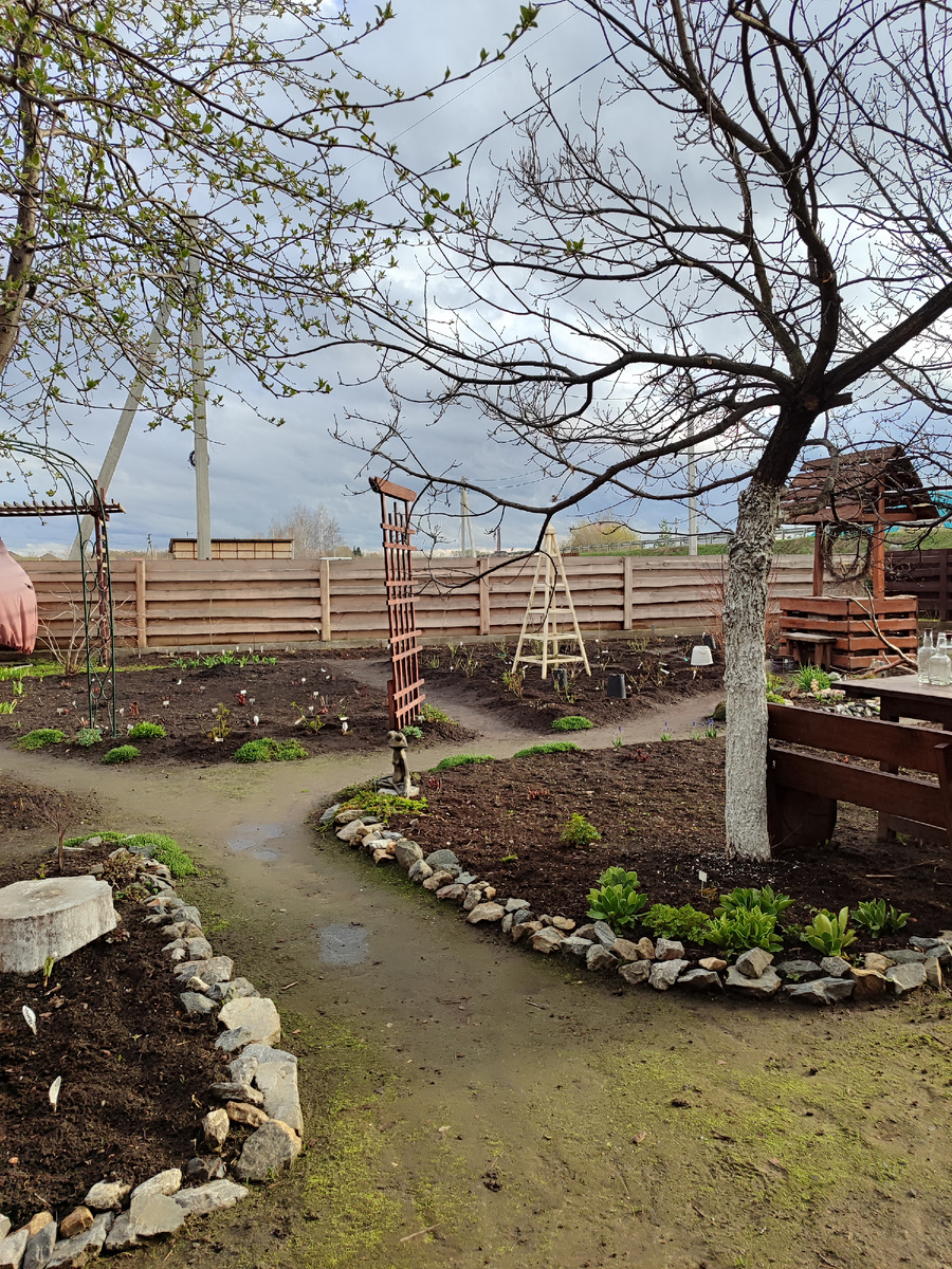 Дорожки сделаны лопатой))