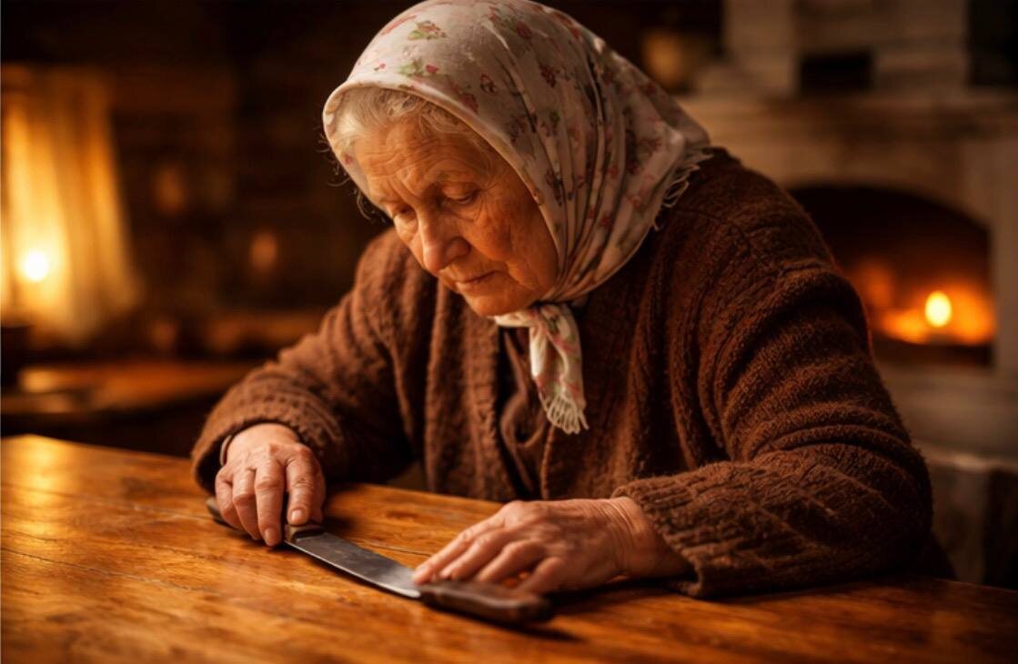 Как нож лежит — так и слово в доме ложится.