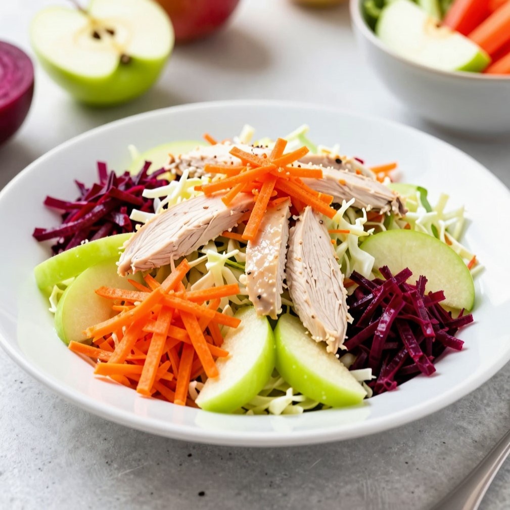 Салат с куриной грудкой и высоким содержанием клетчатки