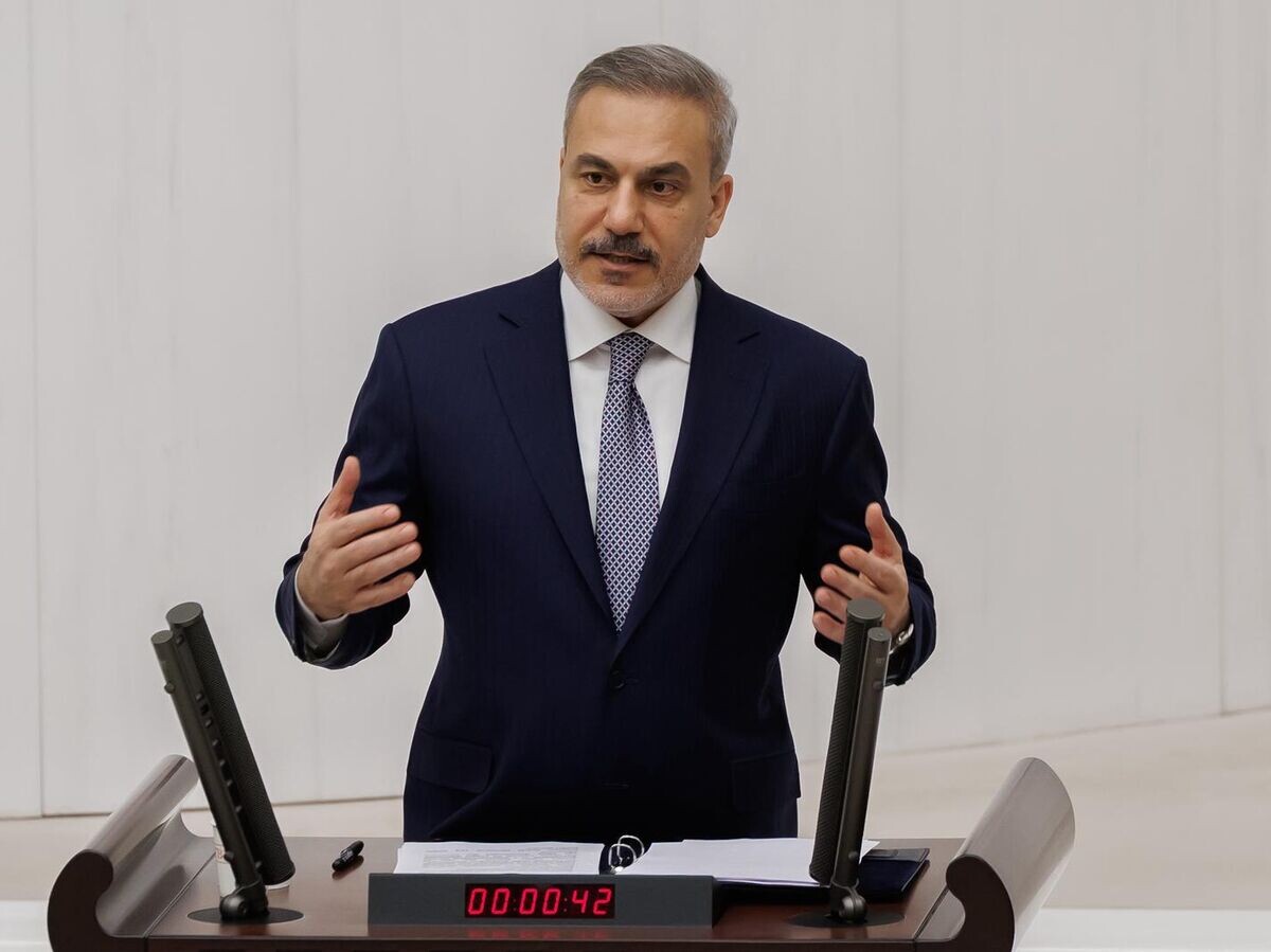    Глава МИД Турции Хакан Фидан во время выступления в парламенте | © Фото : МИД Турции