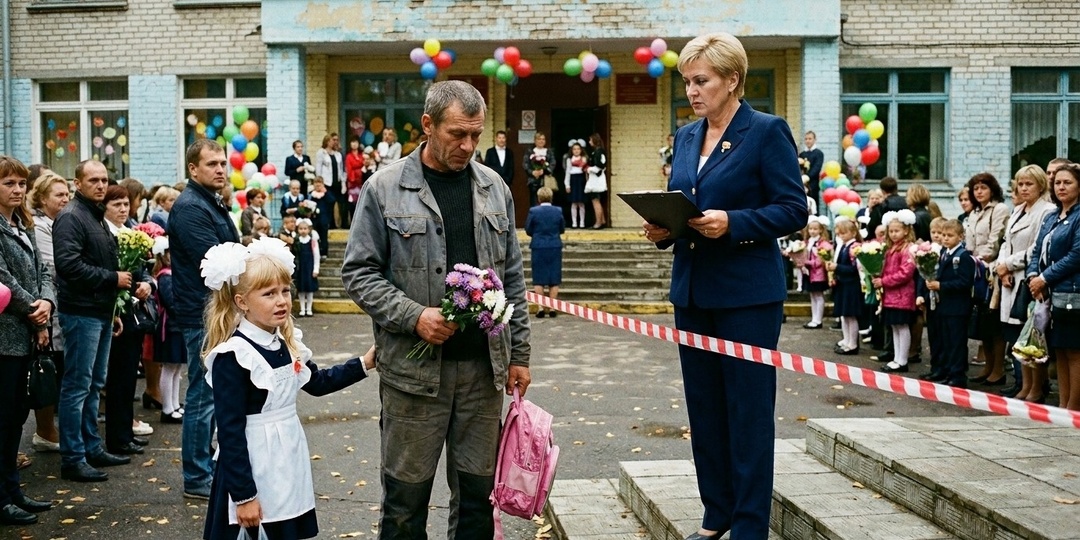 Директор не знал, что выгоняет с линейки главного спонсора школы