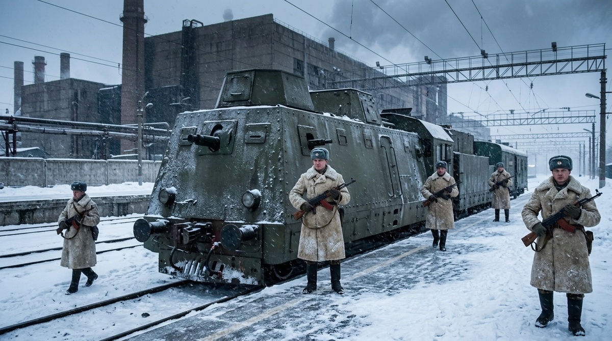 Охрана спецвагона на платформе аффинажного завода, зима 1979 года