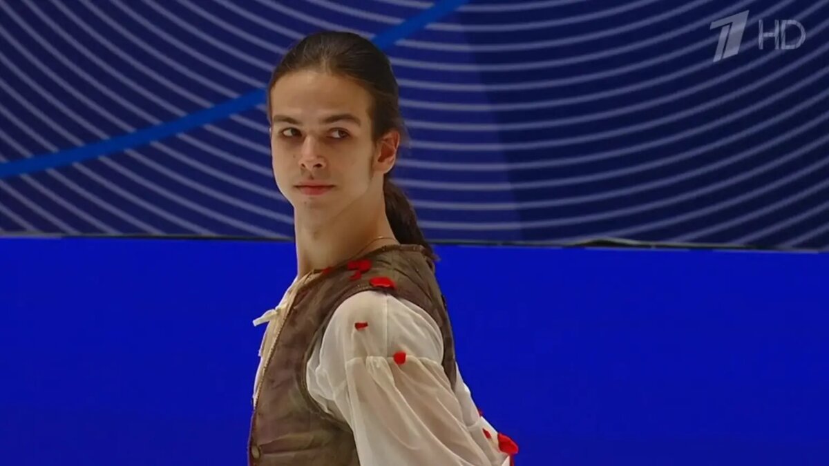    Петр Гуменник на Кубке Первого канала. Фото: скриншот эфира Первого канала