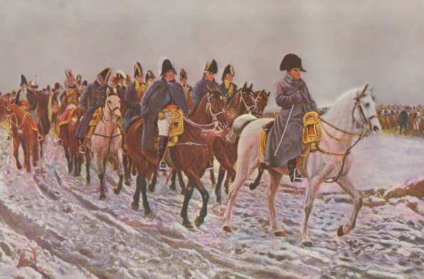  художник Жан-Луи-Эрнест Мейсонье, Наполеон в кампании во Франции 1814 года. Эту картину часто, ошибочно, называют отступлением из Москвы