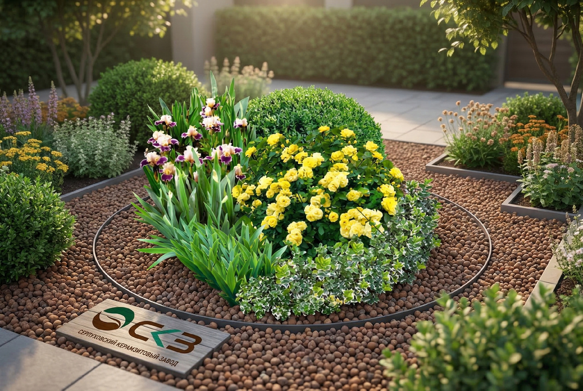 Применение керамзита для декора участка