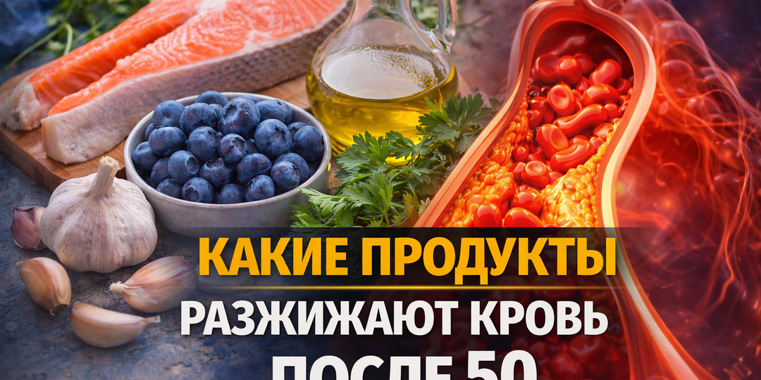 Какие продукты разжижают кровь после 50 — и что действительно работает?