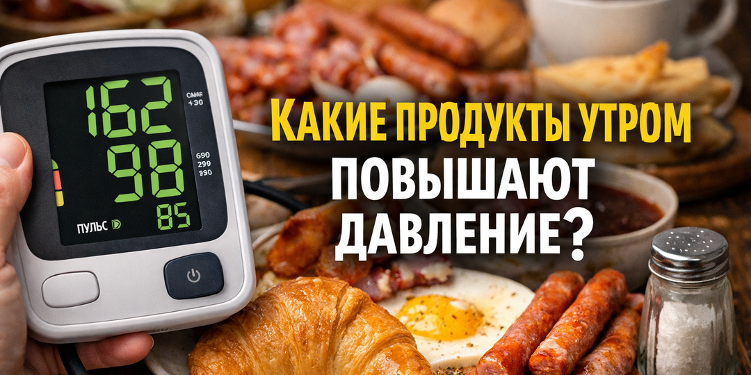 Какие продукты утром повышают давление?