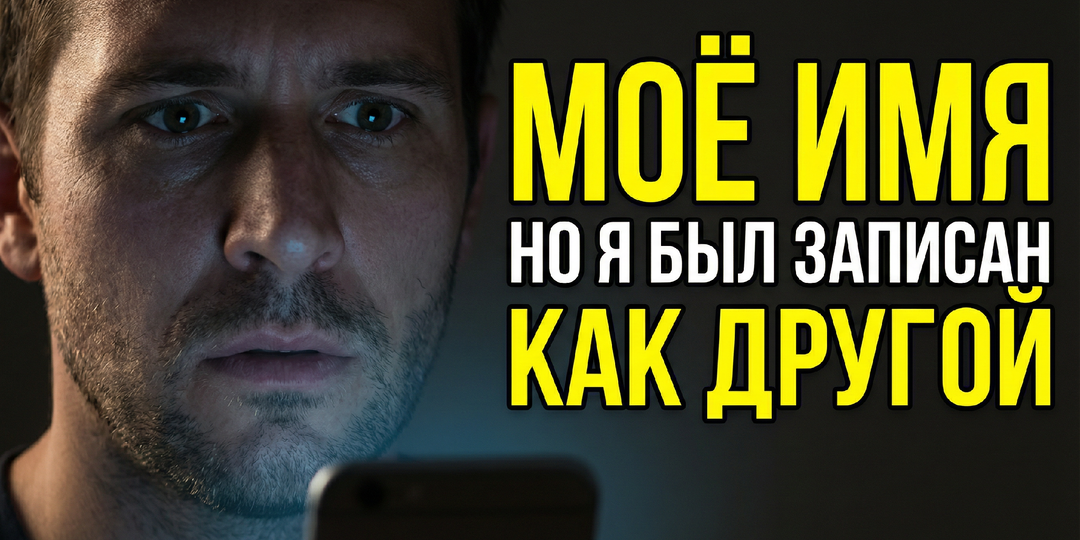 Я случайно увидел её телефон. Там было моё имя. Но я был записан как другой человек