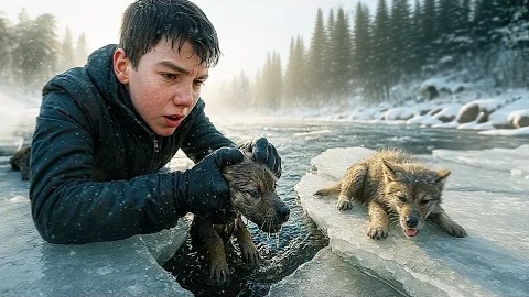 Мальчик сирота Денис увидел в воде щенят и спас их. А они отблагодарили его и помогли обрести семью