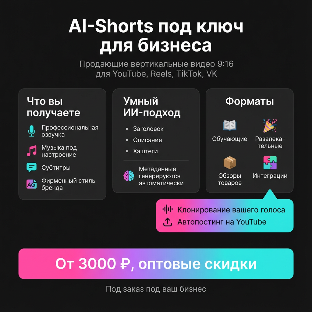    AI‑Shorts под ключ: решение для вашего бизнеса