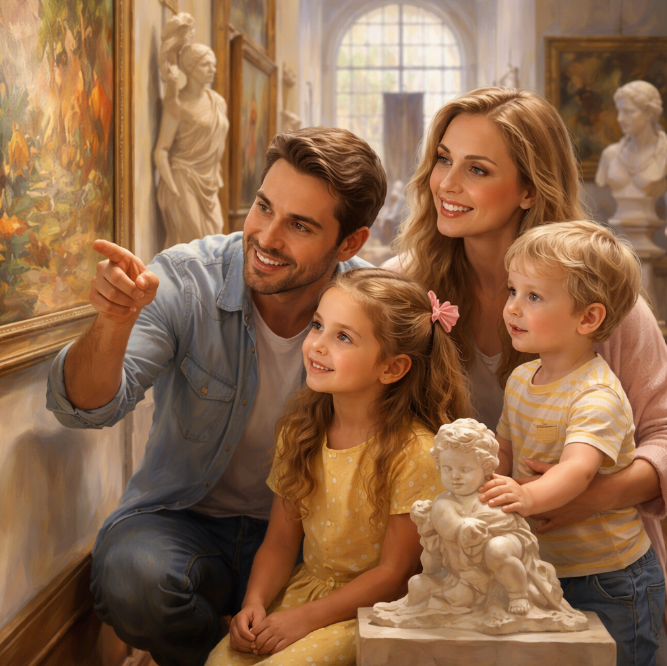 Развитие художественного вкуса через живопись и скульптуру 